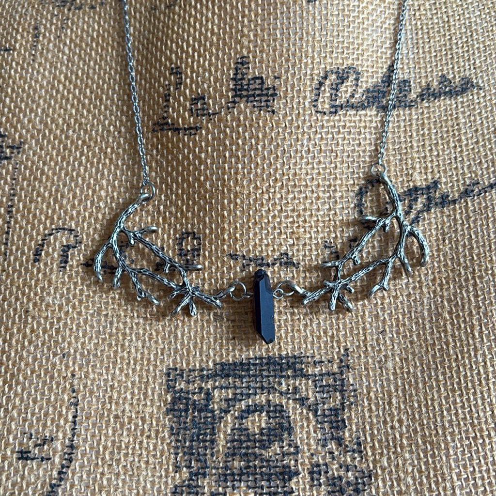 Branch And Crystal Necklace